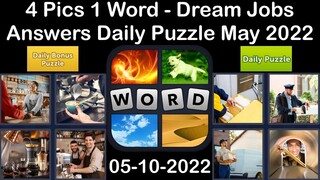 4 Pics 1 Word - Dream Jobs - 10 May 2022 - Answer Daily Puzzle + Bonus Puzzle