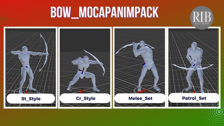 Bow_MocapAnimPack 弓箭手动作捕捉动画包 - Unity