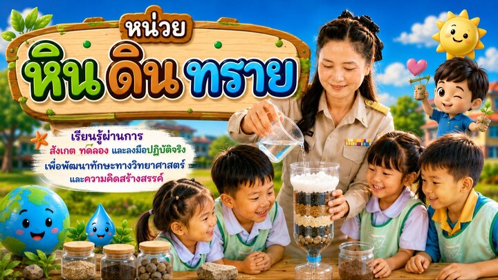 หน่วยหินดินทราย (เครื่องกรองน้ำของเจ้าตัวจิ๋ว ) ชั้นอนุบาล 1  รร.อนุบาลสรรพยา