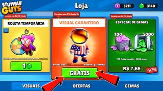 BUG DA ROLETA! CHEGOU AGORA NOVAS OFERTAS DE TIME DO STUMBLE GUYS [NOVA SKIN]