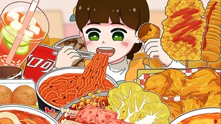 【FaFaNook动画】🍜动画吃播美食超长大合集！一次看过瘾/无人声版/ASMR