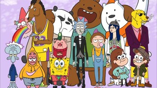 Kích thước xuyên thực tế đa yếu tố 【rick and morty】 Khi Rick và Morty gặp SpongeBob, Frankenstein, S