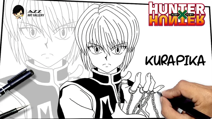 วิธีการวาด Kurapika จาก Hunter x Hunter