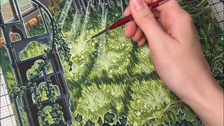 插画师Amina Akhmadeeva笔下的光影艺术，镜头拉远以后绝了