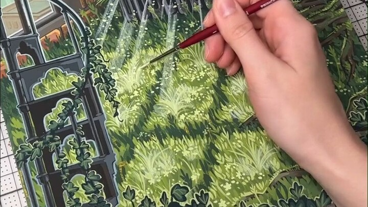 插画师Amina Akhmadeeva笔下的光影艺术，镜头拉远以后绝了
