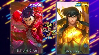 Chuo Libra Shiryu Saint Seiya Cllab Skin VS STUN Skin MLBB Comparison