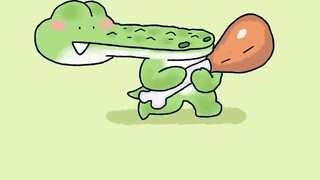 [Little Spear Zoo] The little crocodile gives meat to the old crocodile. This old crocodile really c